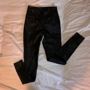 Faux leather leggings